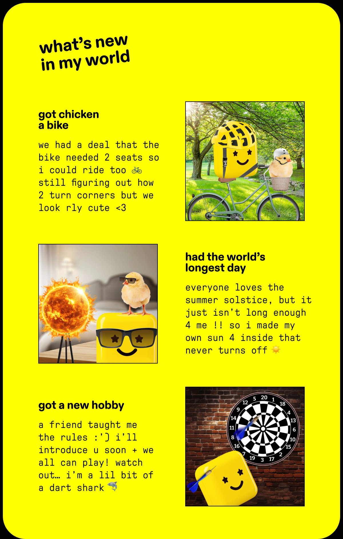 what's new in my world