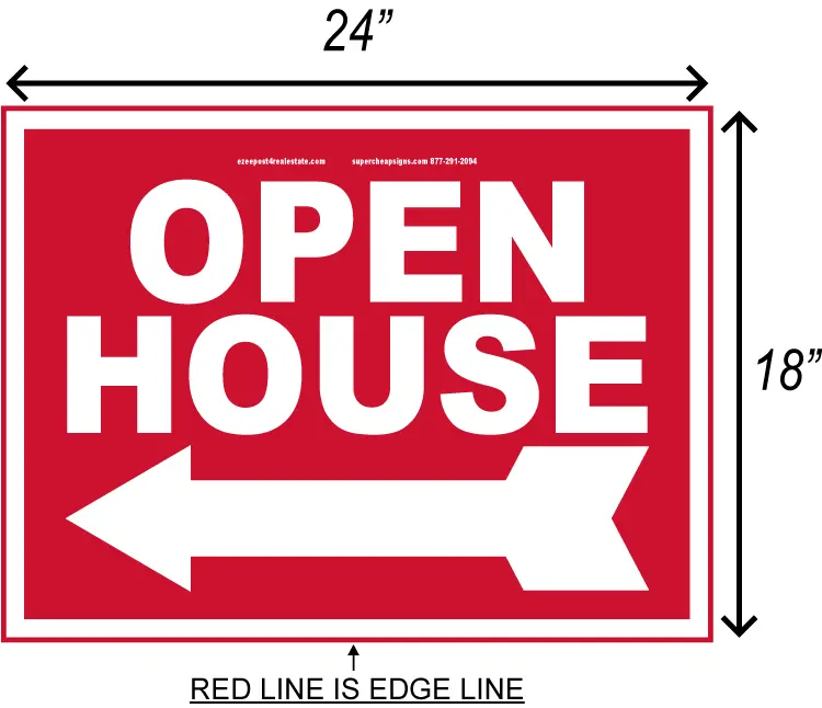 Image of R - RED OPEN HOUSE LEFT QTY 100