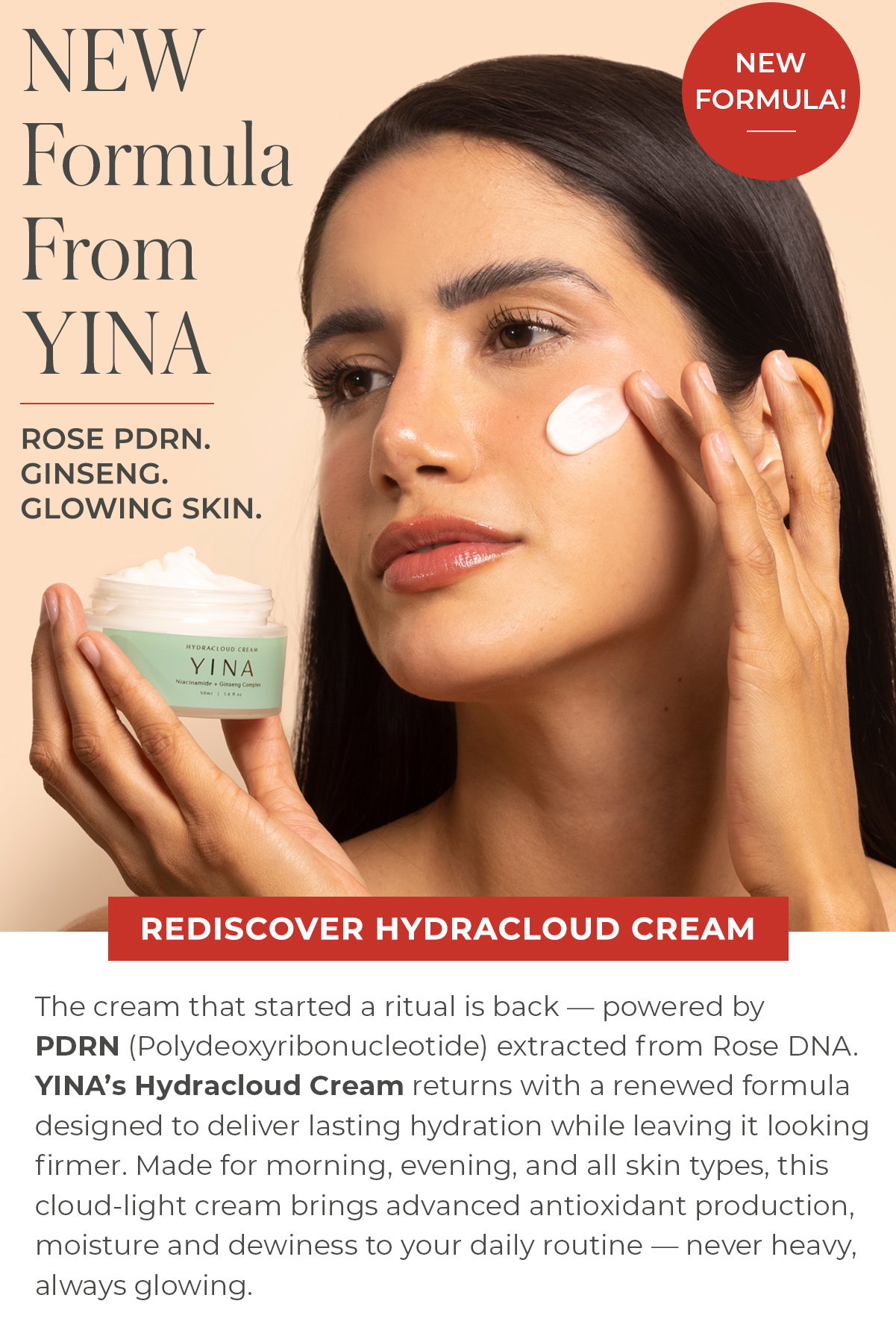 NEW Formula From YINA | Rose PDRN. Ginseng. Glowing Skin.