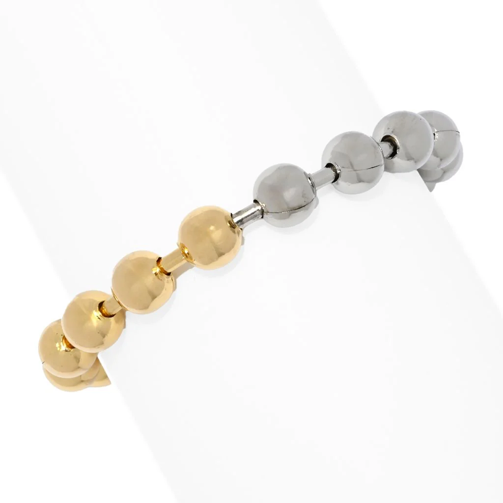 Image of Toscana Italiana 18K Gold Plated Two-Tone Beaded Bracelet