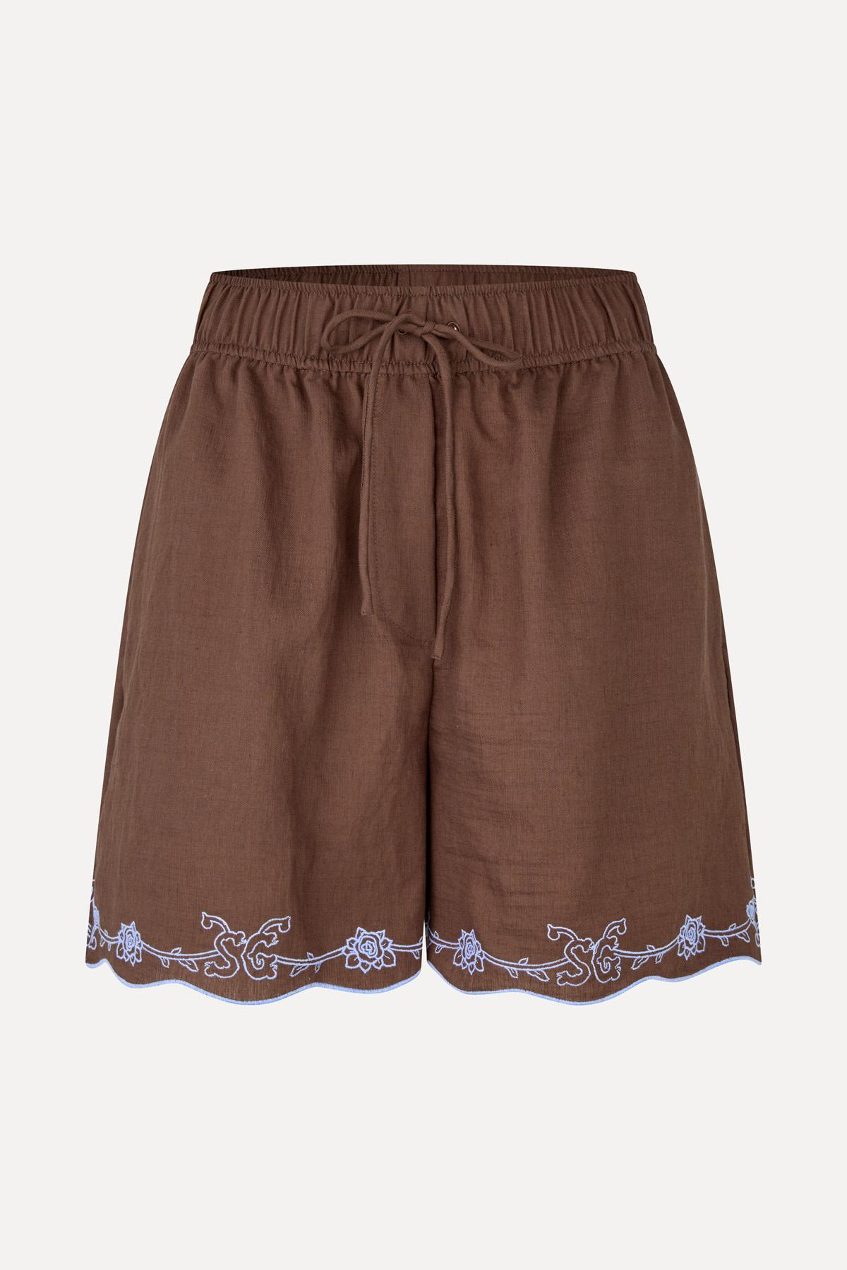 Elasticated Shorts - Roses Embroidery