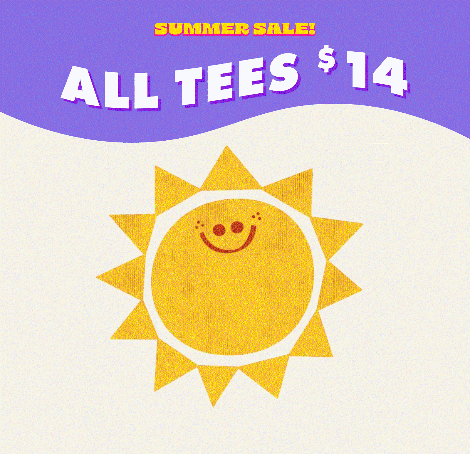 All tees $14 still