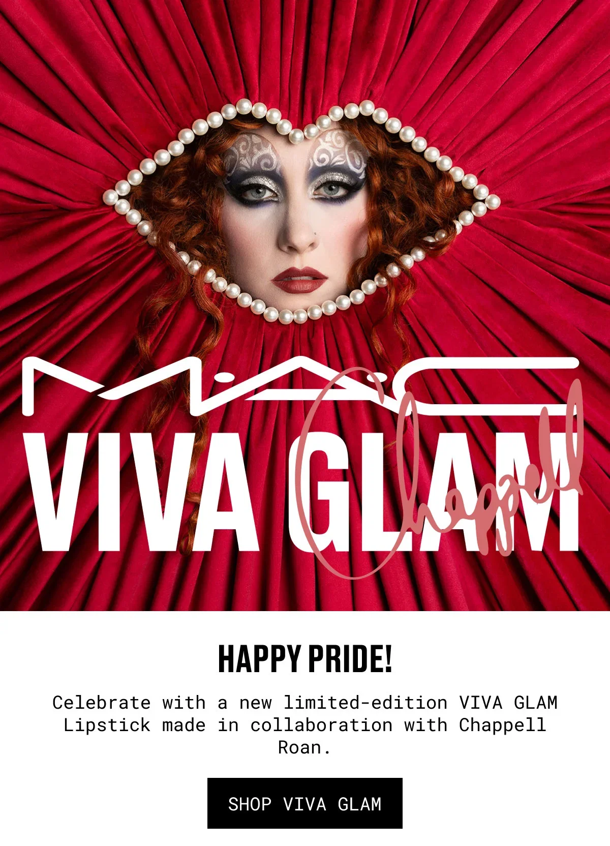 M·A·C | VIVA GLAM Chappell | HAPPY PRIDE! | Celebrate with a new limited-edition VIVA GLAM Lipstick made in collaboration with Chappell Roan. | SHOP VIVA GLAM