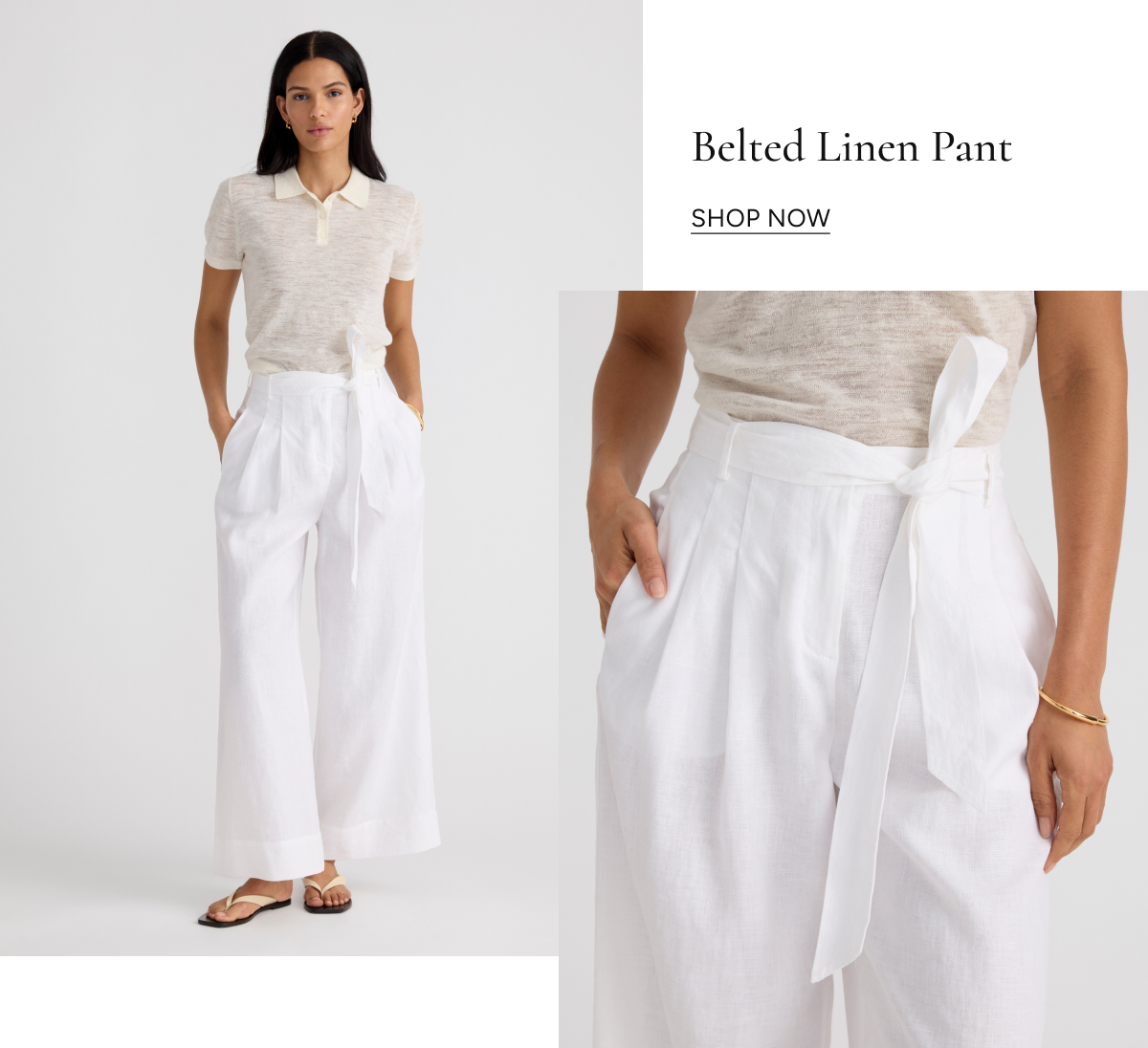 Unsubscribed Belted Linen Pant