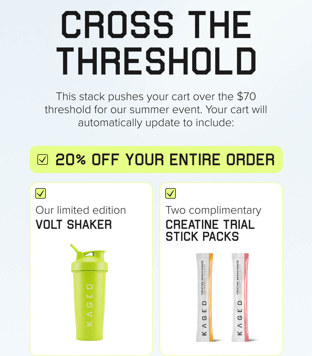 CROSS THE THRESHOLD