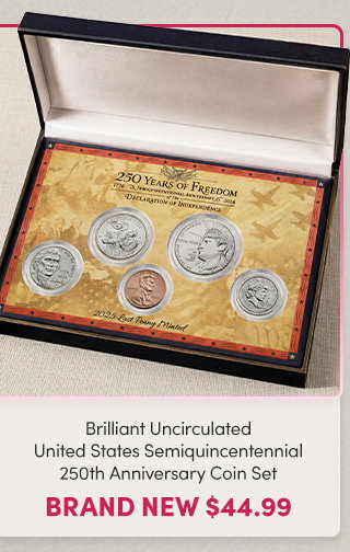 Brilliant Uncirculated United States Semiquincentennial 250th Anniversary Coin Set  Brand New $44.99