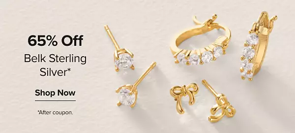 65% off Belk Sterling Silver. Shop now. Disclaimer, after coupon. Various jewelry earrings and pendants.