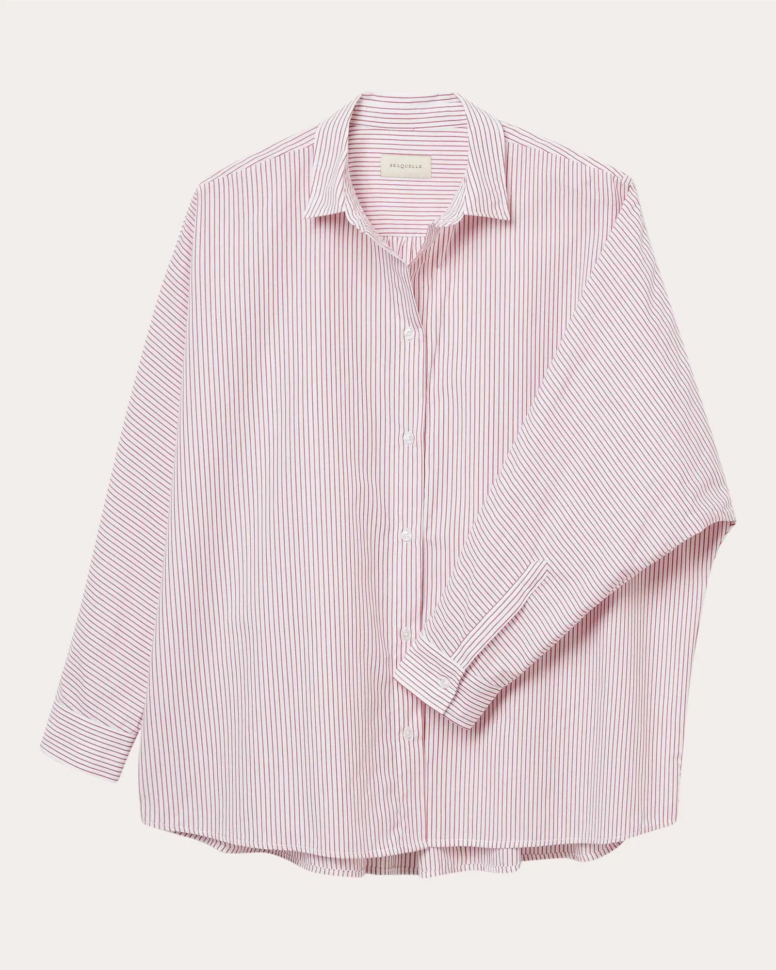 Drift Stripe Poplin Gathered Button-Up