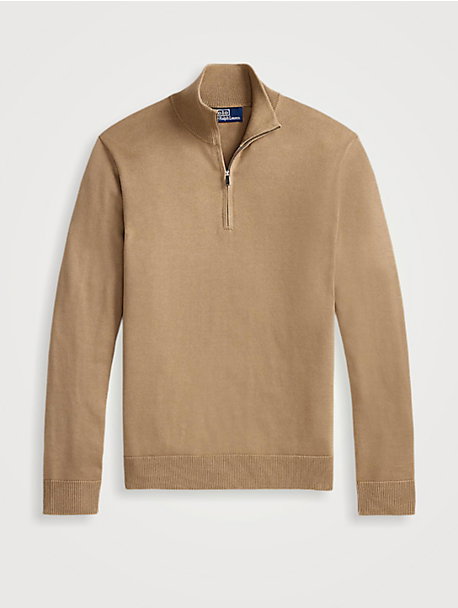 Cotton Quarter-Zip Sweater