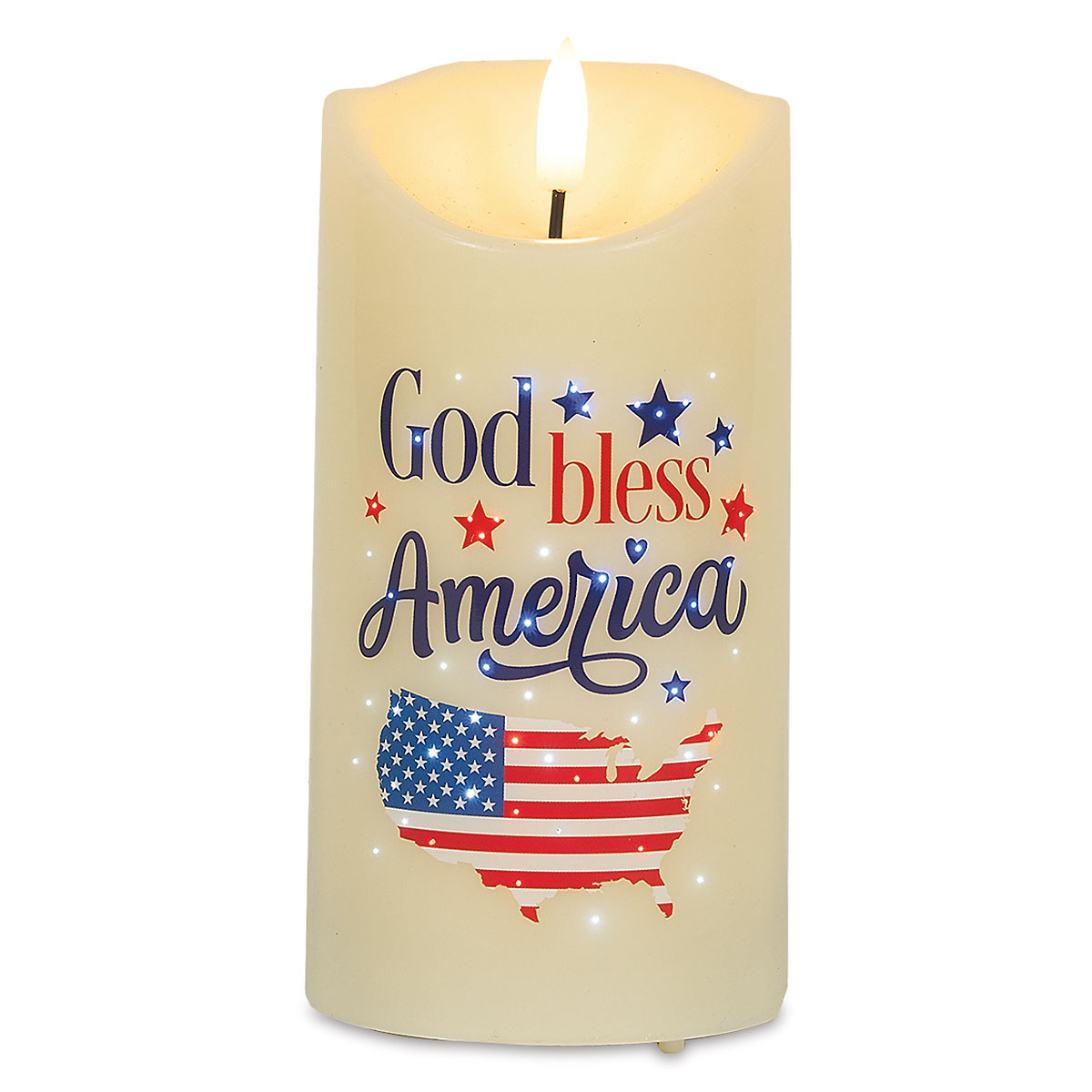Image of God Bless America LED Candle