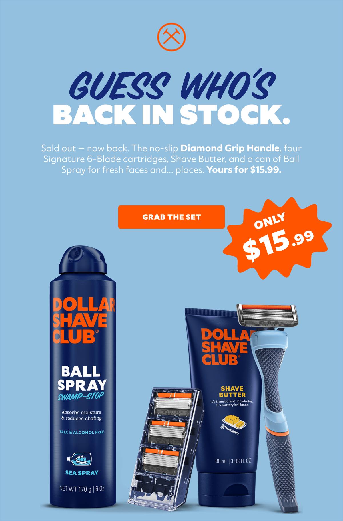 Dollar Shave Club Baller Starter Set is back in stock - yours for $15.99