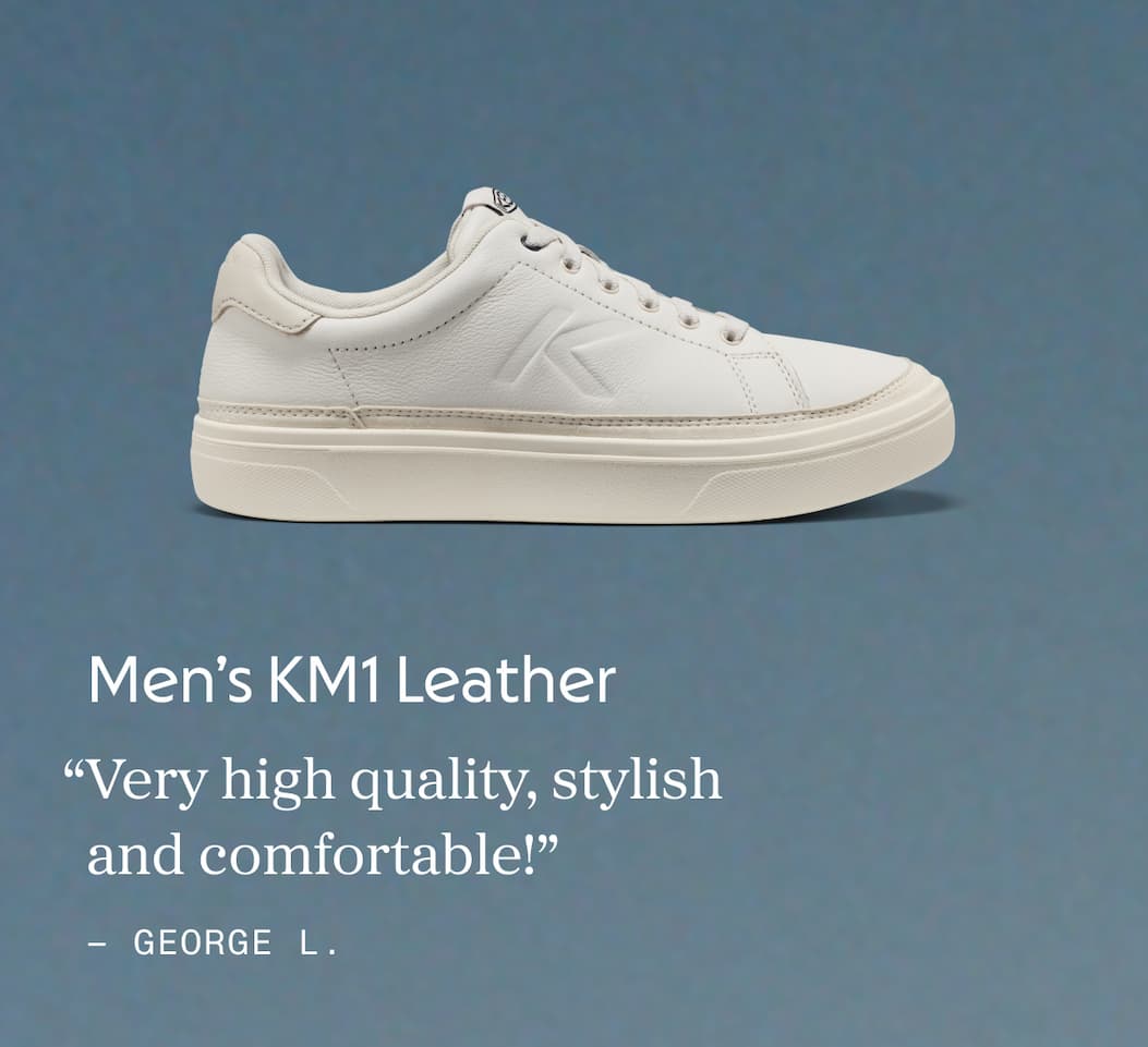 Men's KM1 Leather Sneaker: "Very high quality, stylish, and comfortable!"