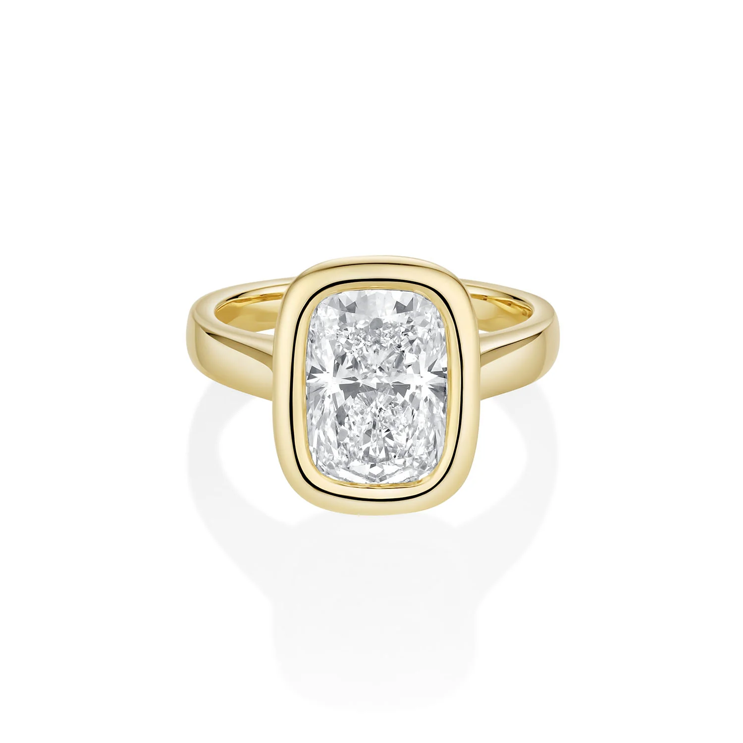 Image of The Stevie Bezel Cushion Engagement Ring