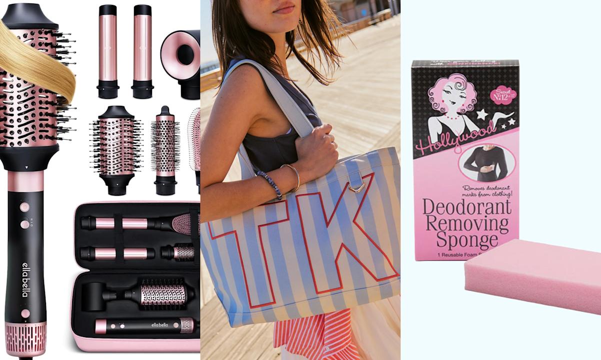hot air styler, tote bag, deodorant removing sponge