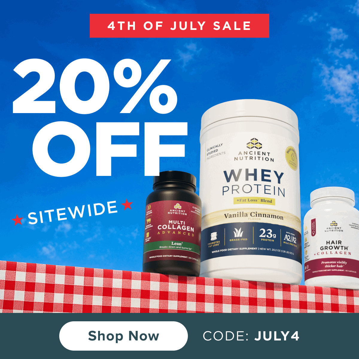 20% SITEWIDE: 4th of July Sale