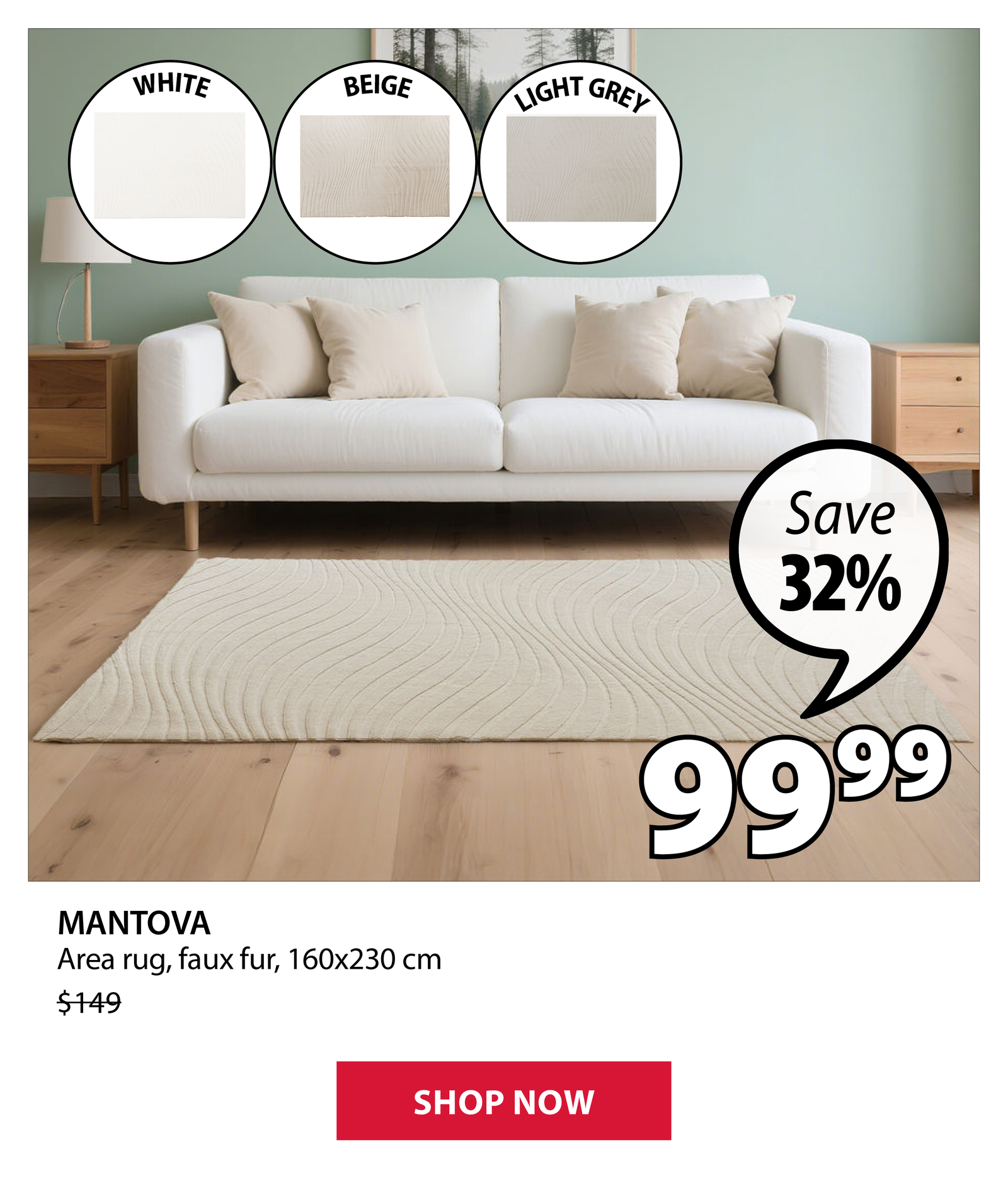 MANTOVA  Area rug | Save I 32%