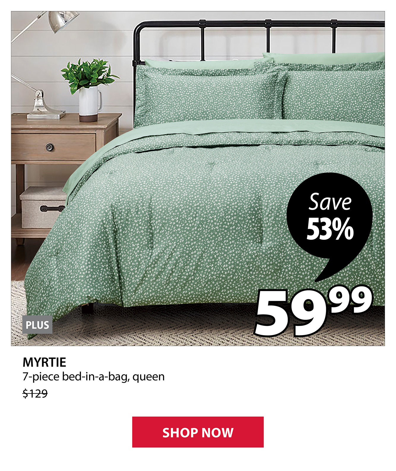 MYRTIE 7-piece bed-in-a-bag | Save 53%