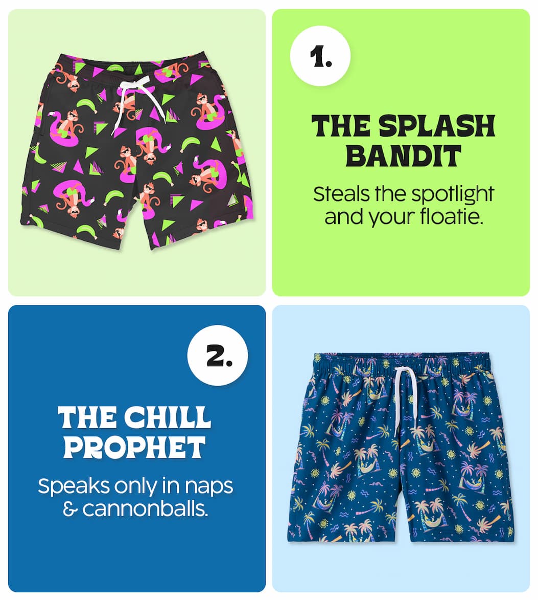 Restocked & Ready for the pool: Swim Trunks