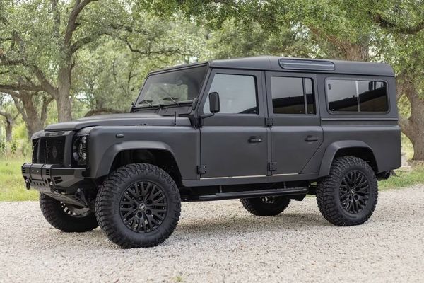 Custom Low-Mile Matte Black 1995 Land Rover Defender 110 with LS3 Corvette V8