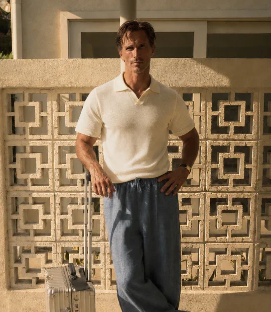 Buttonless Knit Polo
