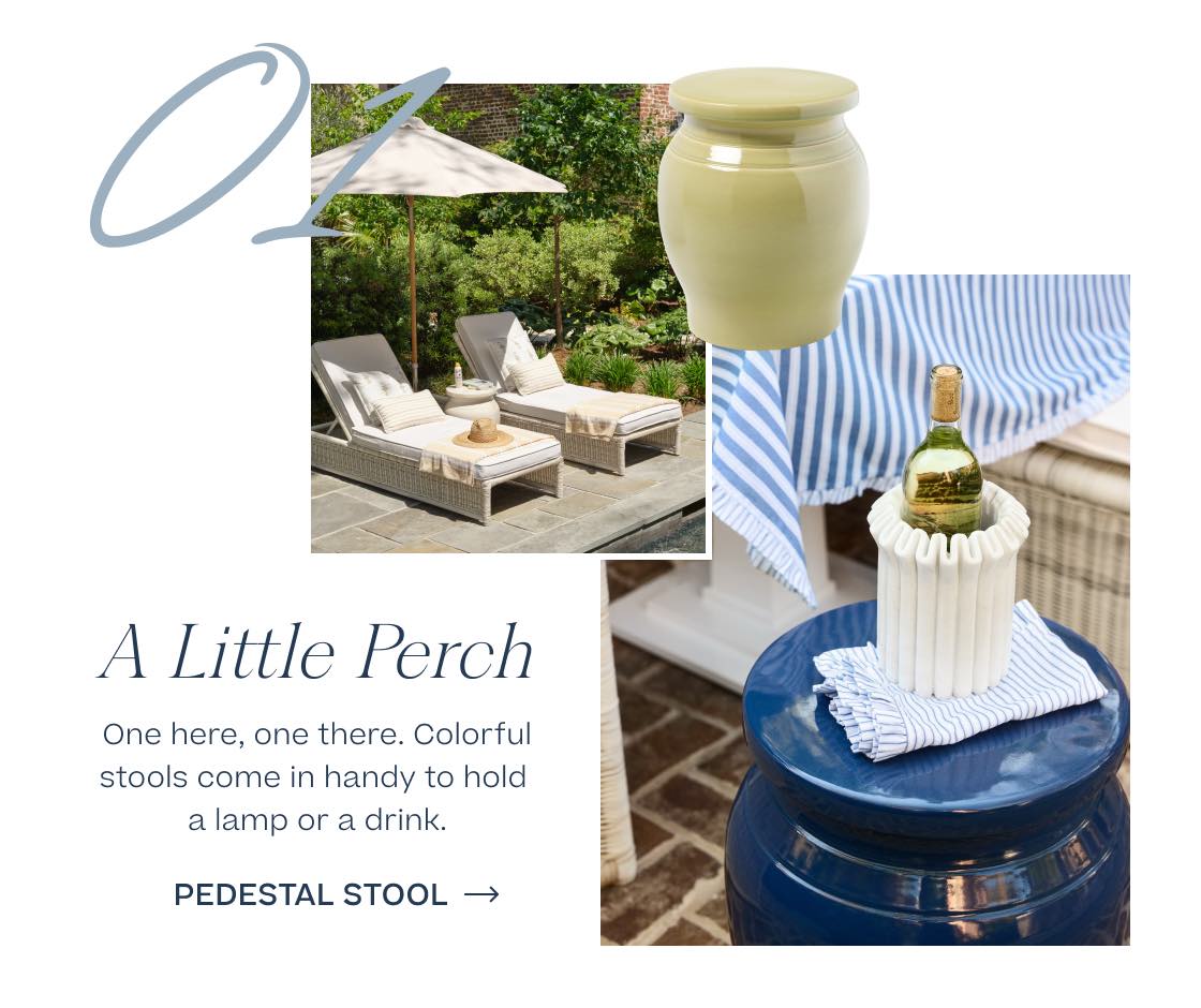 Pedestal Garden Stool