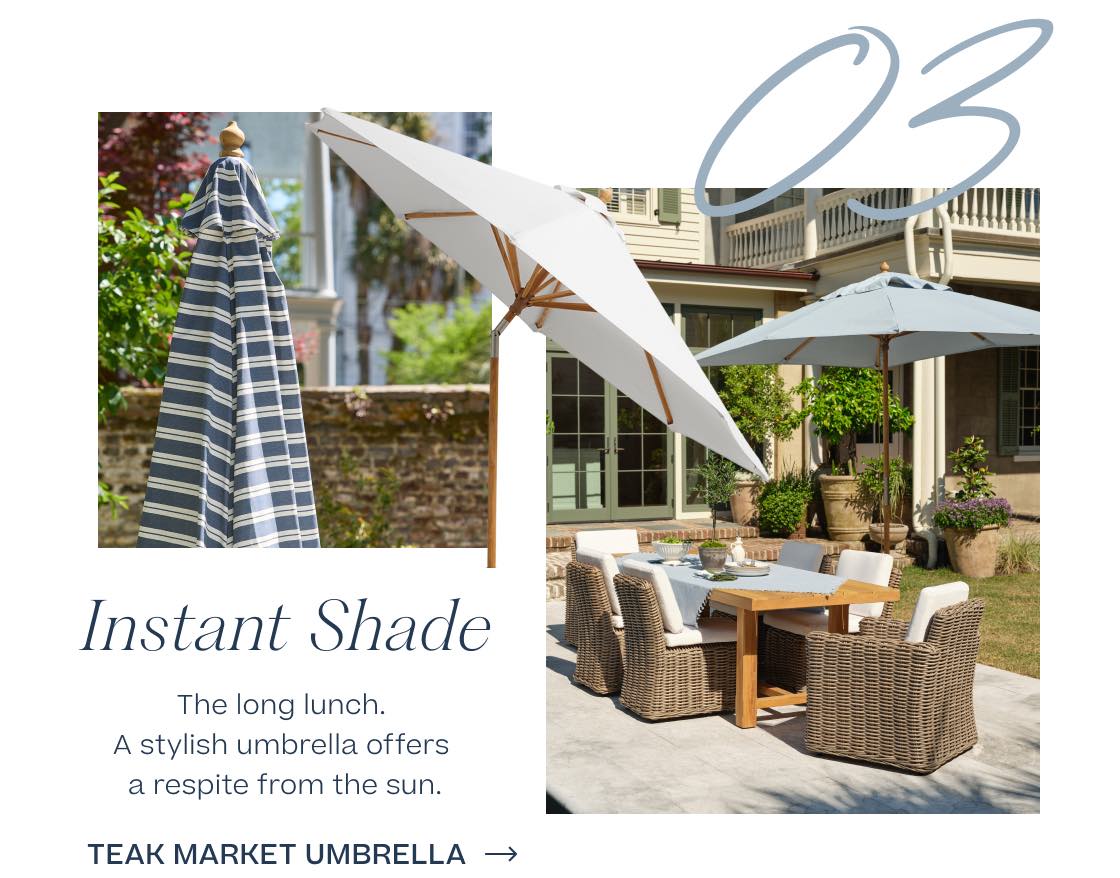 Teak Market Umbrella
