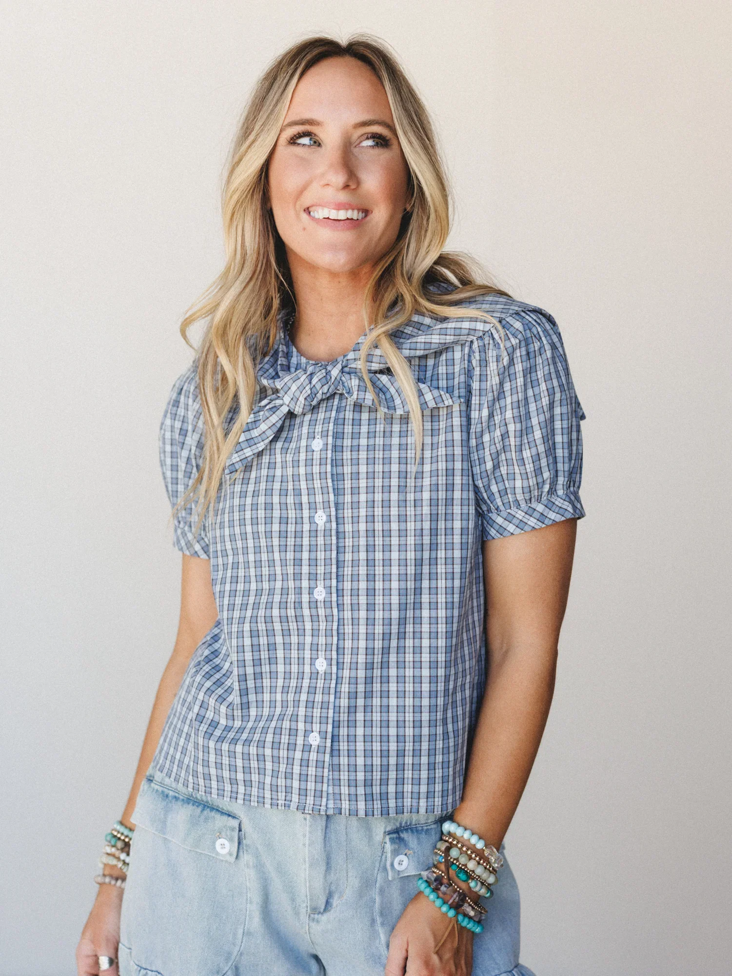 Image of Sailor Thoughts Blouse - Dusty Blue
