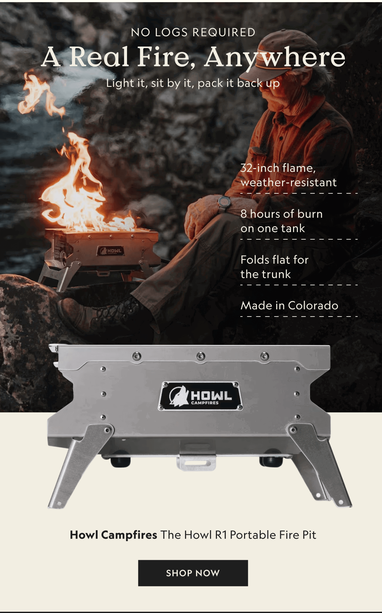 Howl Campfires The Howl R1 Portable Fire Pit