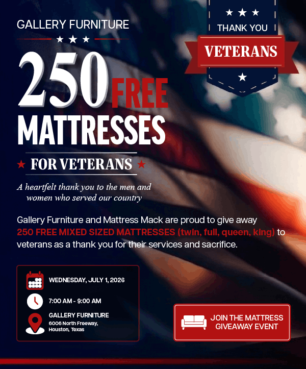 250 Free Mattresses for Veterans