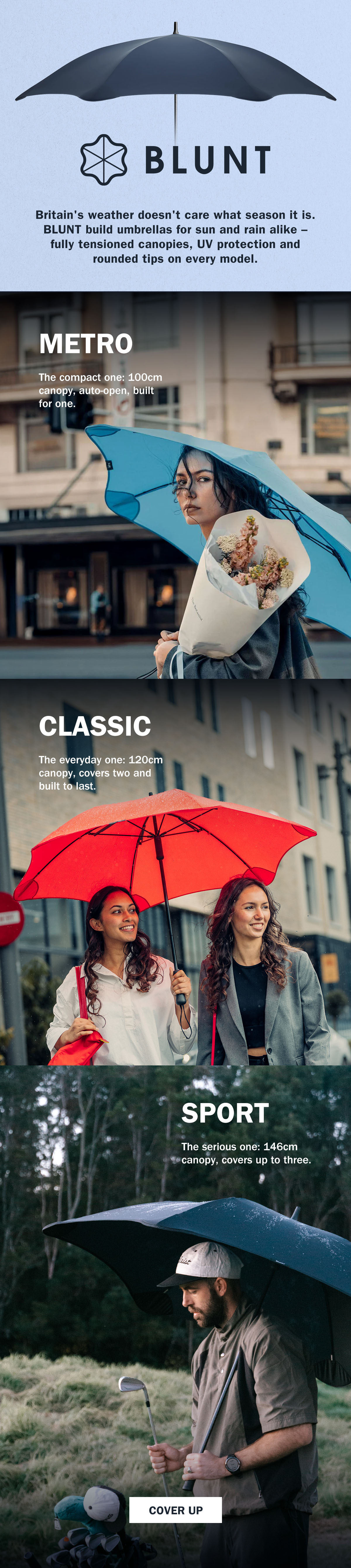 Blunt Umbrellas | Windproof Sun Umbrellas | WildBounds