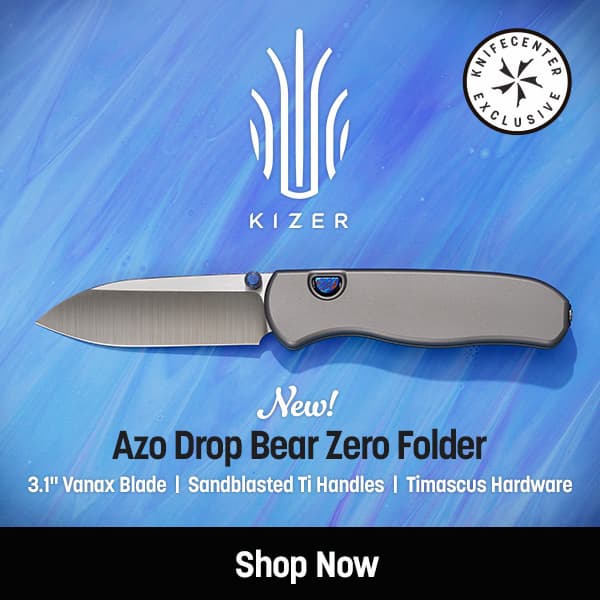 Kizer Cutlery Azo Drop Bear Zero Button Liner Lock Folding Knife
