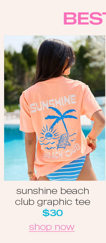 sunshine beach club graphic tee