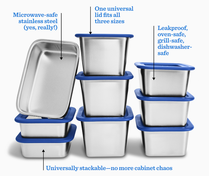 Microwave safe stainless steel
