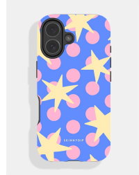 Stars and Spots Pink Yellow and Blue Ultra Protective iPhone Case