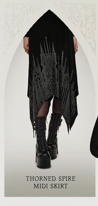 Thorned Spire Midi Skirt