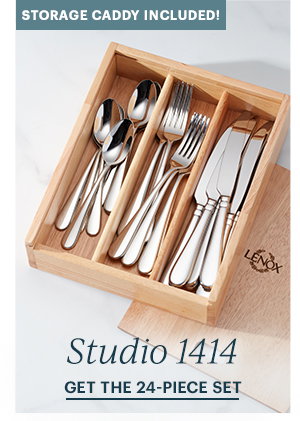 STORAGE CADDY INCLUDED!  Studio 1414  GET THE 24-PIECE SET