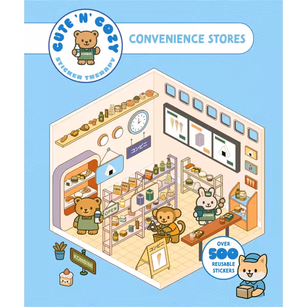 Cute 'n' Cozy Sticker Therapy: Convenience Stores - Book