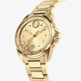 Movado BOLD Verso S Tonal Sunray Dial Yellow Gold Tone 3601392