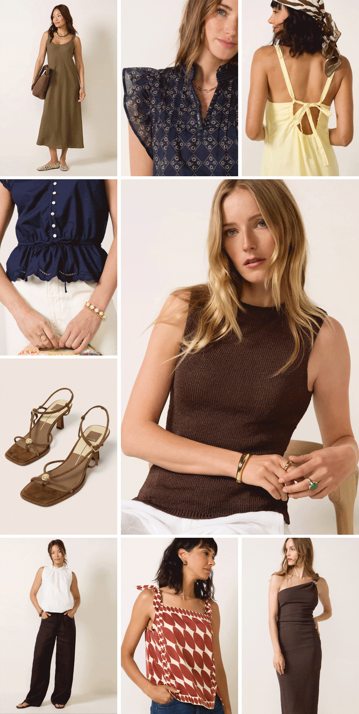 Rotating images of new looks and accessories.