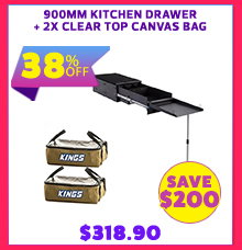 900mm Kitchen Drawer + 2x Clear Top Canvas Bag
