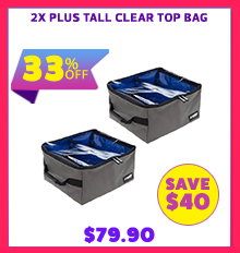 2x Plus Tall Clear Top Bag