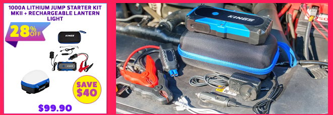 1000A Lithium Jump Starter Kit MKII + Rechargeable Lantern Light