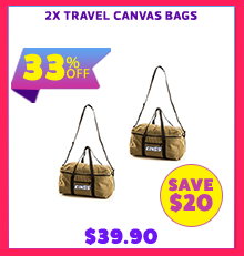 2x Travel Canvas Bags