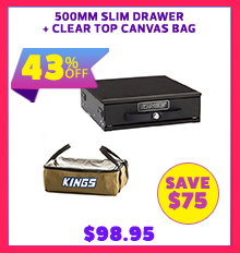 500mm Slim Drawer + Clear Top Canvas Bag