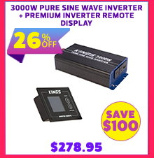 3000W Pure Sine Wave Inverter + Premium Inverter Remote Display