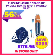 Plus Inflatable Stand Up Paddle Board 106 + Padded Seat
