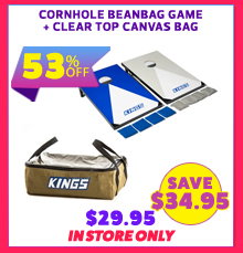 Cornhole Beanbag Game + Clear Top Canvas Bag