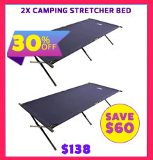 2x Camping Stretcher Bed