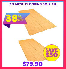 2 x Mesh Flooring 6m x 3m