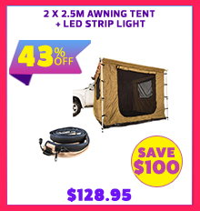 2 x 2.5m Awning Tent  + LED Strip Light